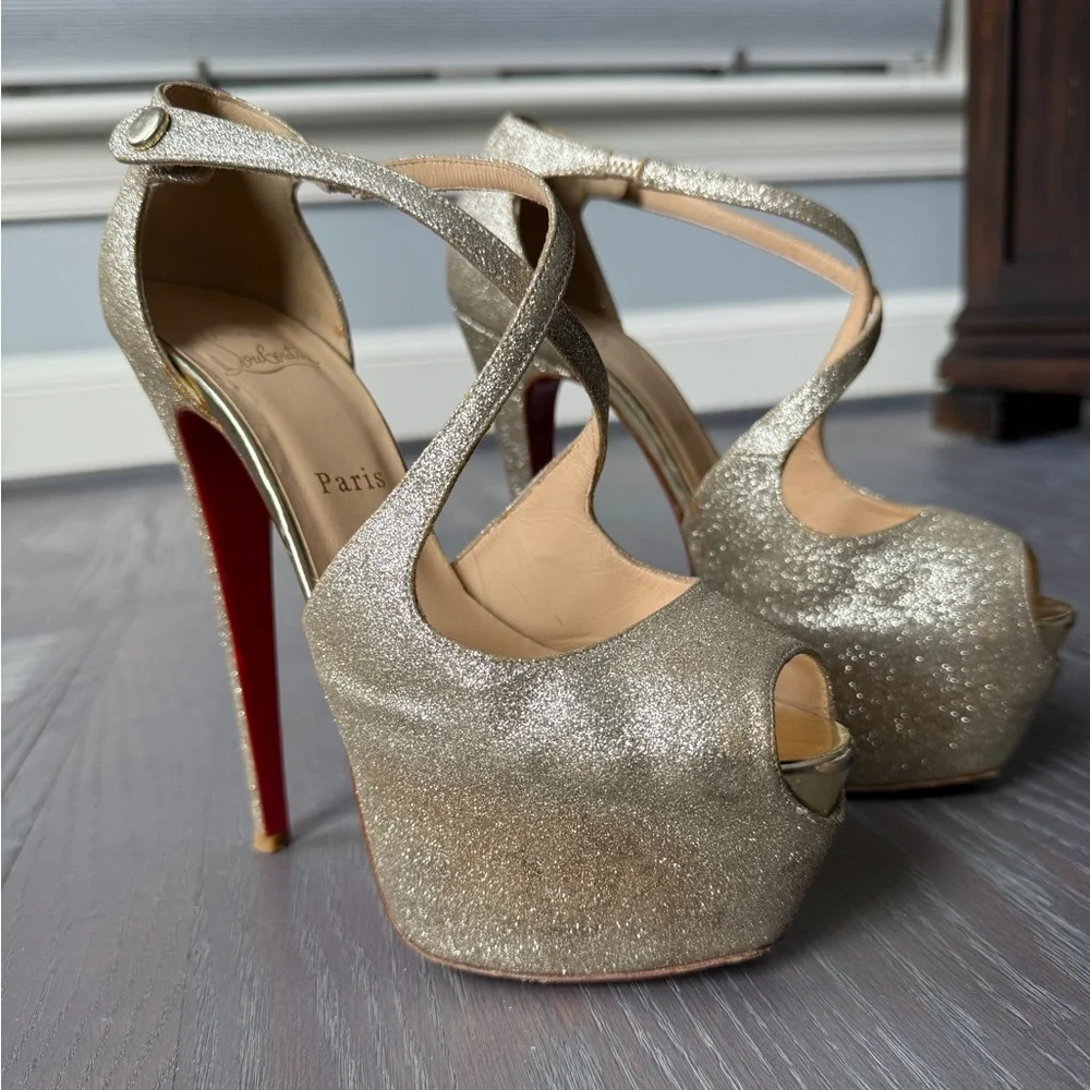 Christian Louboutin Exagona 160 Glitter Heel